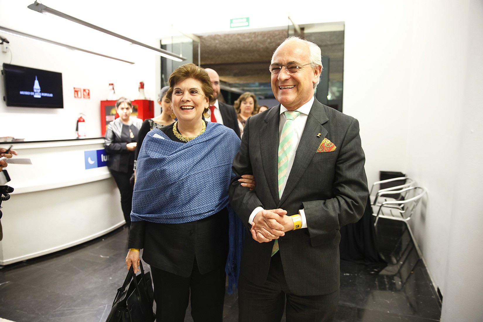 Sari Bermúdez y José Luis Cortés en el Lunario para el coctel posterior al concierto de Fernando de la Mora en el Auditorio Nacional. (Foto: RSVP).