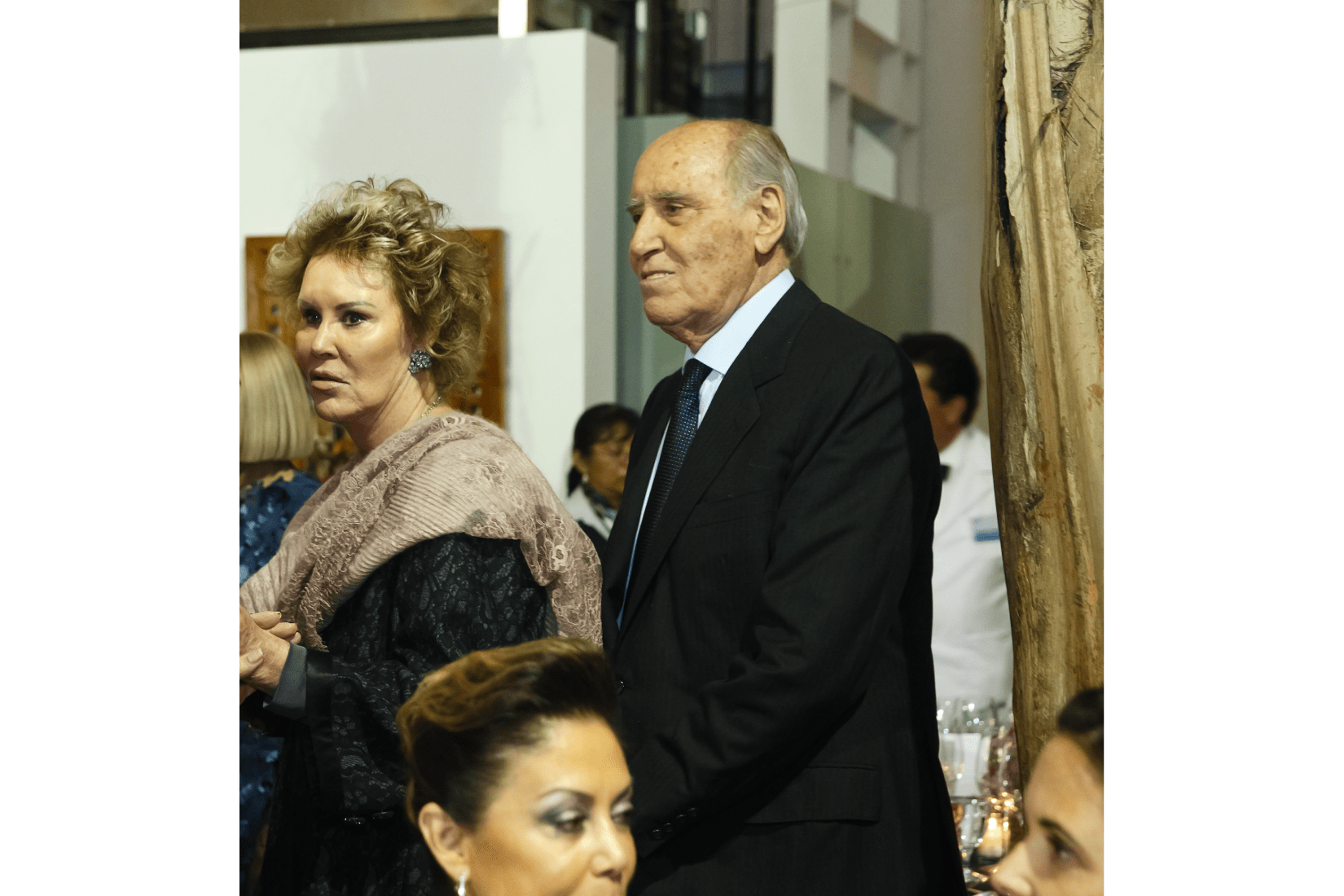 Mercedes Sánchez Navarro y Prudencio López en la cena del Décimo Aniversario del MAP.  (Foto: Eusebio Pérez / Quien).
