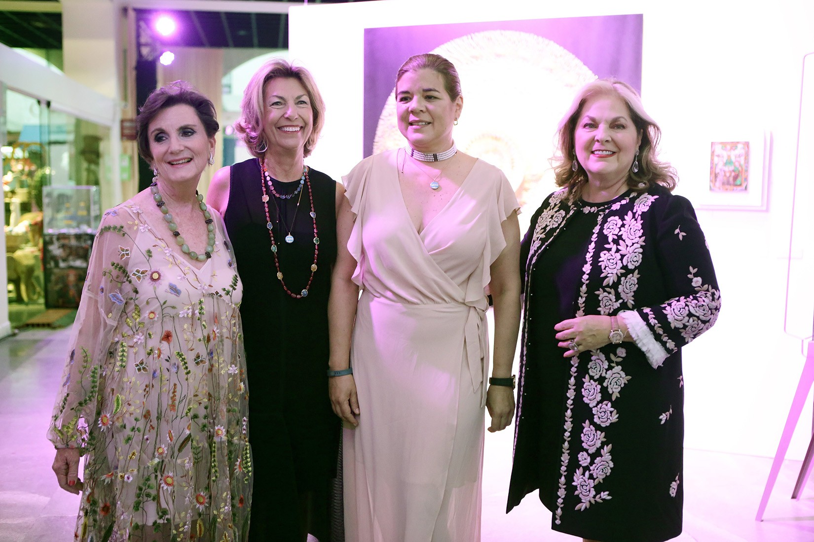 Maureen Spilk, Marie Therese Hermand de Arango, Sonya Santos y Liliana Melo de Sada en cena TOUS en el Museo de Arte Popular. (Foto: RSVP).