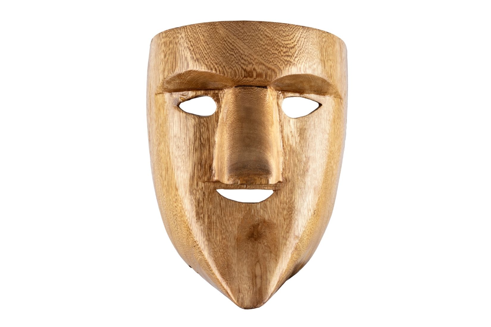 Máscara para danza del Ponchó. Madera tallada y barnizada. Artesano desconocido. Tenosique, Tab. Col. Miguel Abruch. (Foto: GLR Estudio).