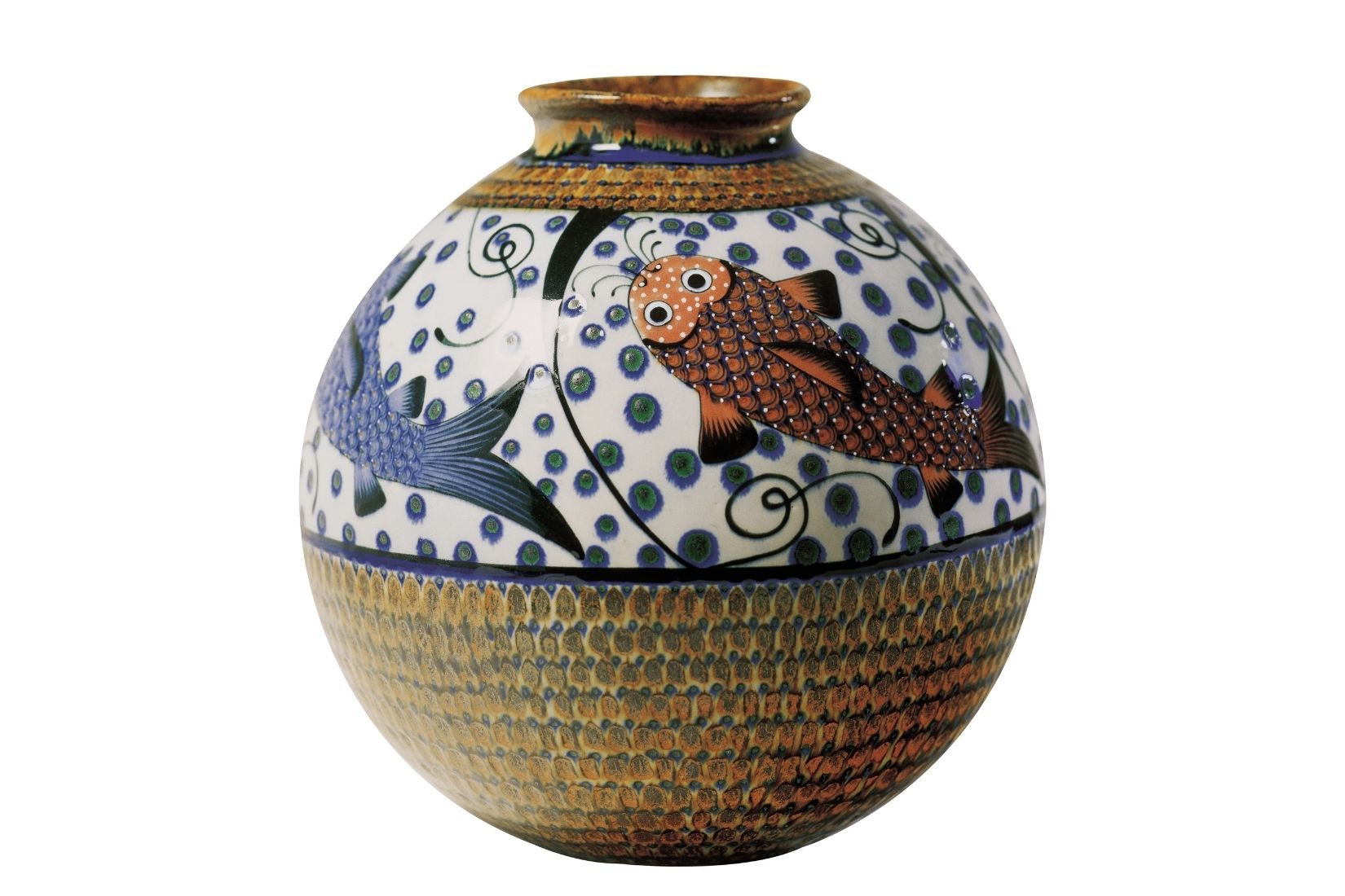 Vasija de cerámica de alta temperatura. Artesano Jorge Wilmot. Tonalá, Jal. Col. Part. (Foto: Nicola Lorusso).