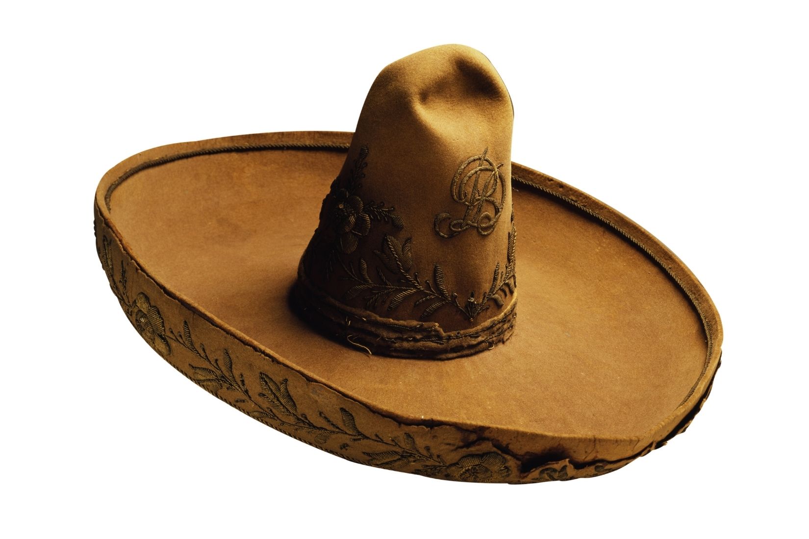 Sombrero de charro bordado con hilo de oro. Artesano desconocido. Oaxaca. Col. Populart. (Foto: EKV).