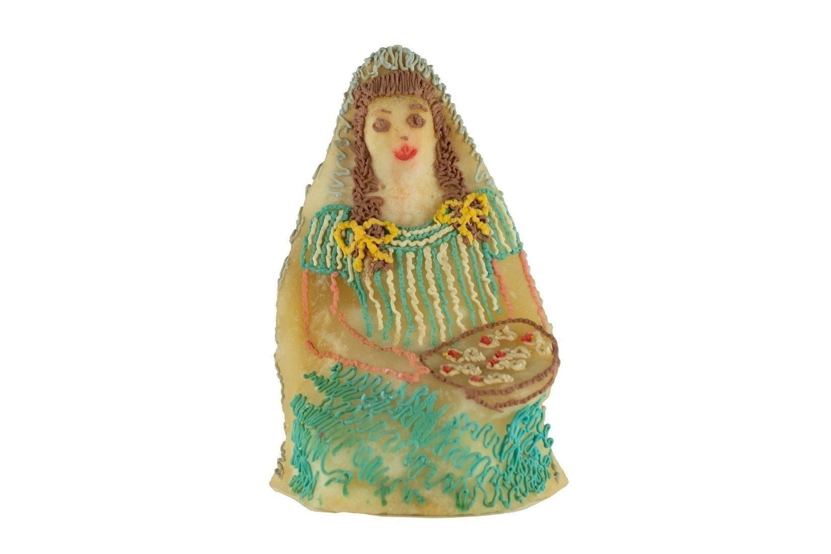 Mujer mazahua de alfeñique (azúcar modelada y pintura vegetal). Artesano desconocido. Guanajuato. Col. María Teresa Pomar. (Foto: Estudio Kristina Velfu, EKV).