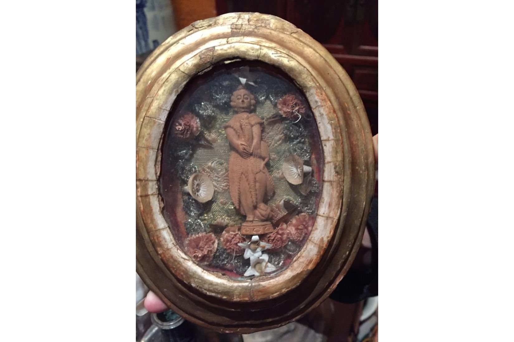 San Juan Bautista, tallado en madera de quiote. Artesano desconocido. Probablemente Querétaro.  S. XVIII. Col. Marie Thérèse Hermand de Arango. (Foto: EKV).