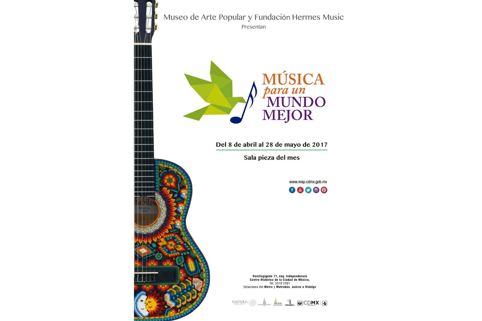 Portada de libro Música para un Mundo Mejor. Museo de Arte Popular y Fundación Hermés Music. (Foto: José Rodríguez Magos y David Chacón).