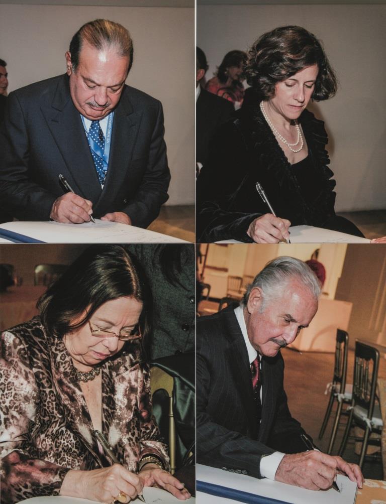 Carlos Slim, Denise Dresser, Carlos Fuentes
