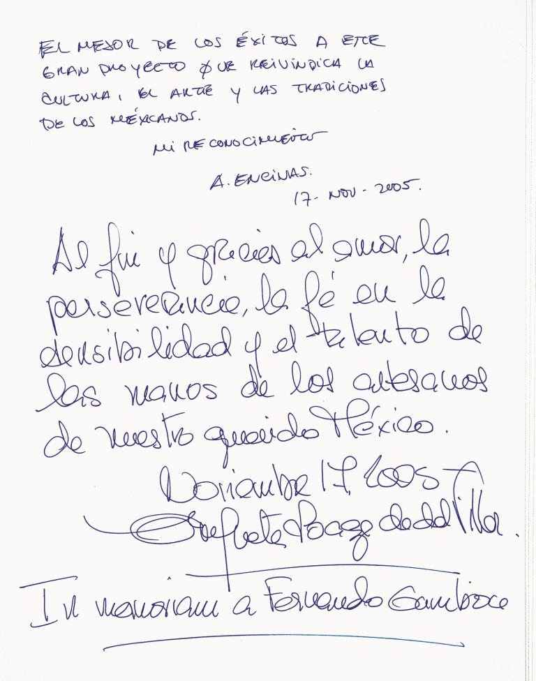 Firmas del libro de AmigosMAP. 2005. (Foto: AmigosMAP).