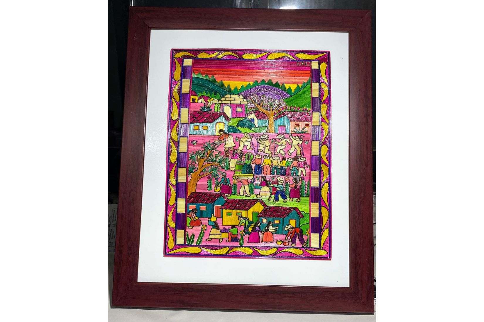 Pieza elaborada en popotillo por Martha Patricia García.