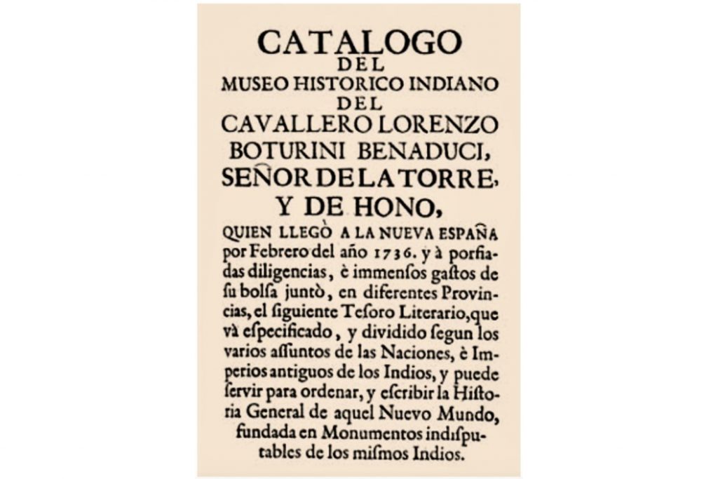 5 - La portada del «Museo histórico indiano» de Boturini.